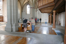 Räumung des Restinventars und der Kirchenbänke aus der Kirche (Foto: Karl-Franz Thiede)